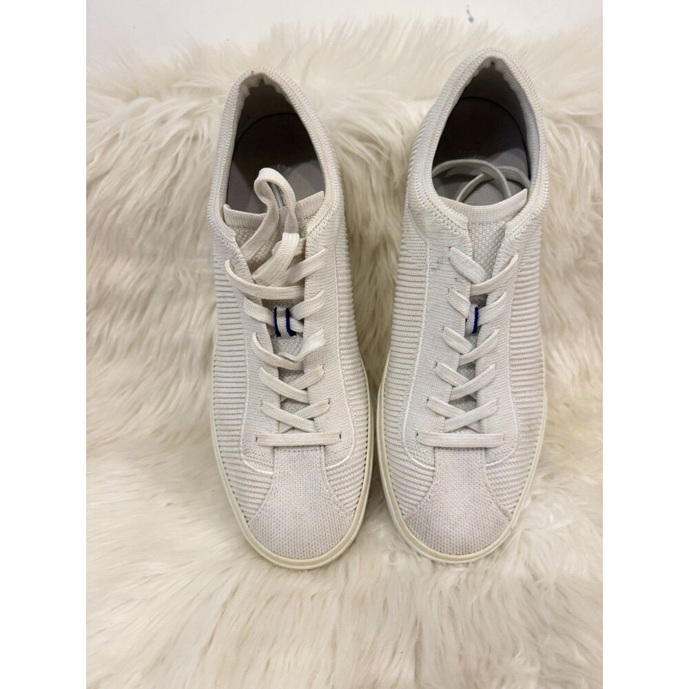 Rothy's The Sneaker Women's Lace-Up Low Top Knit Sneakers White US 10 EU 41